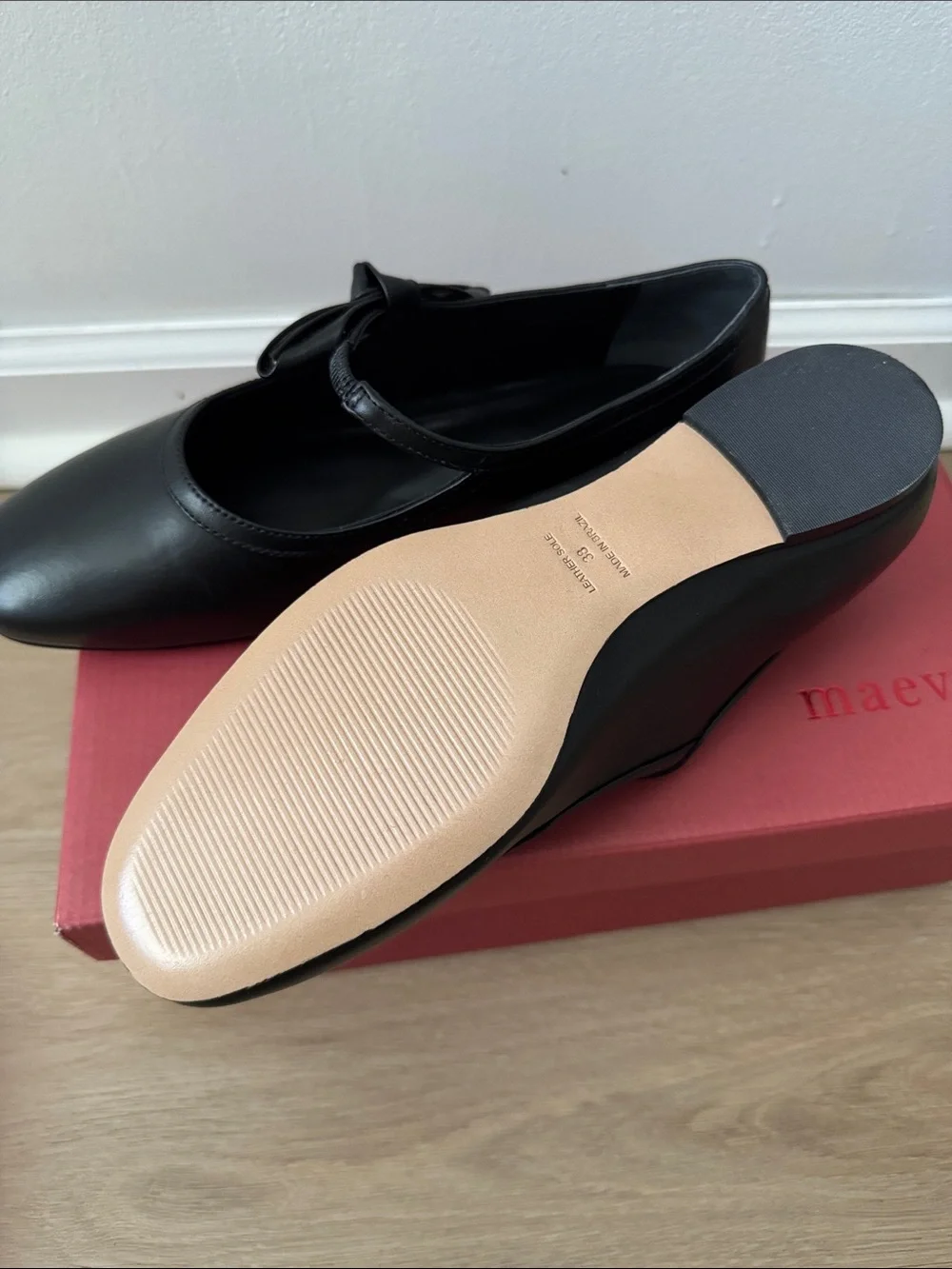 NEW MAEVE KNOTTED BOW MARY JANE FLATS